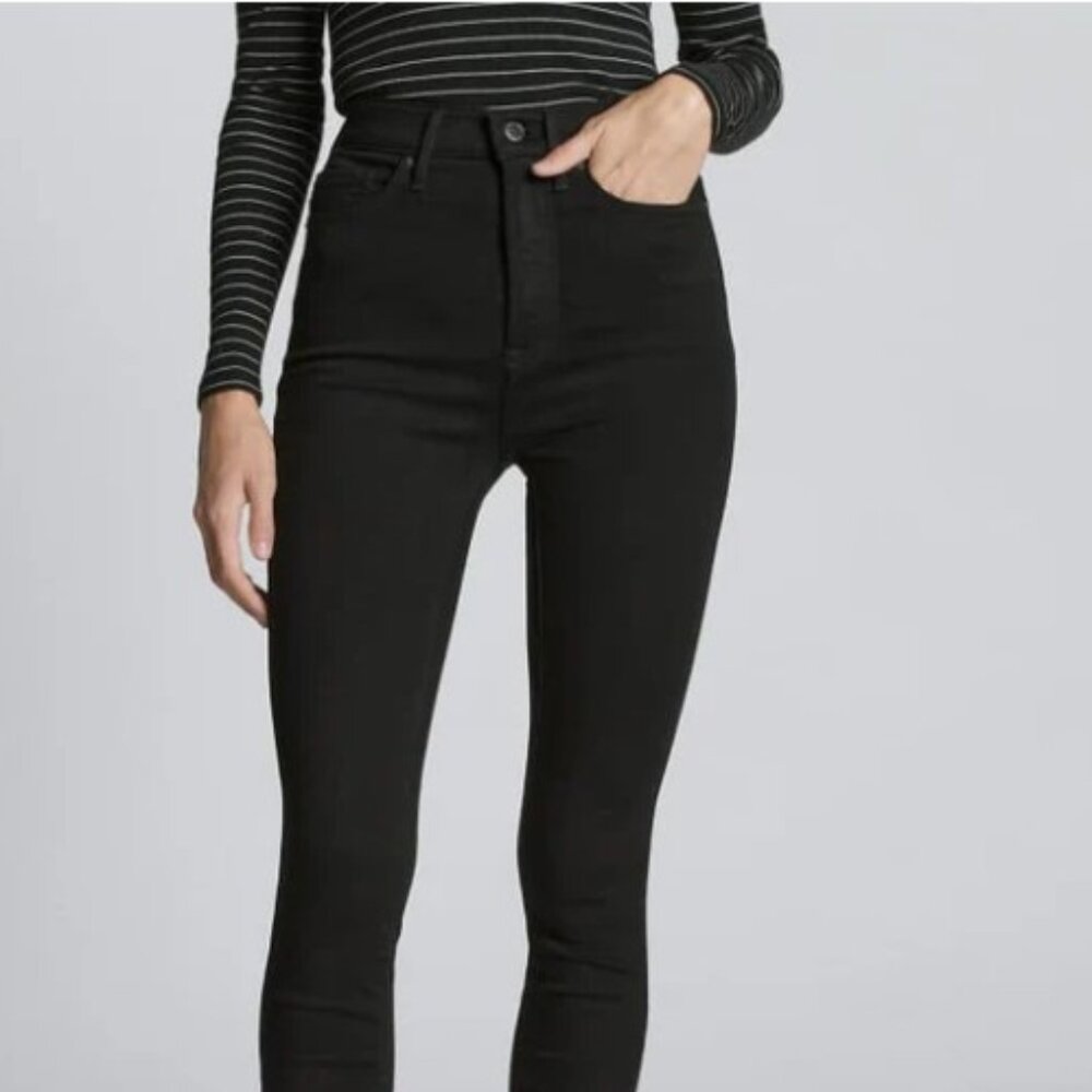 Everlane The Way High Black Skinny Jeans Size 28
